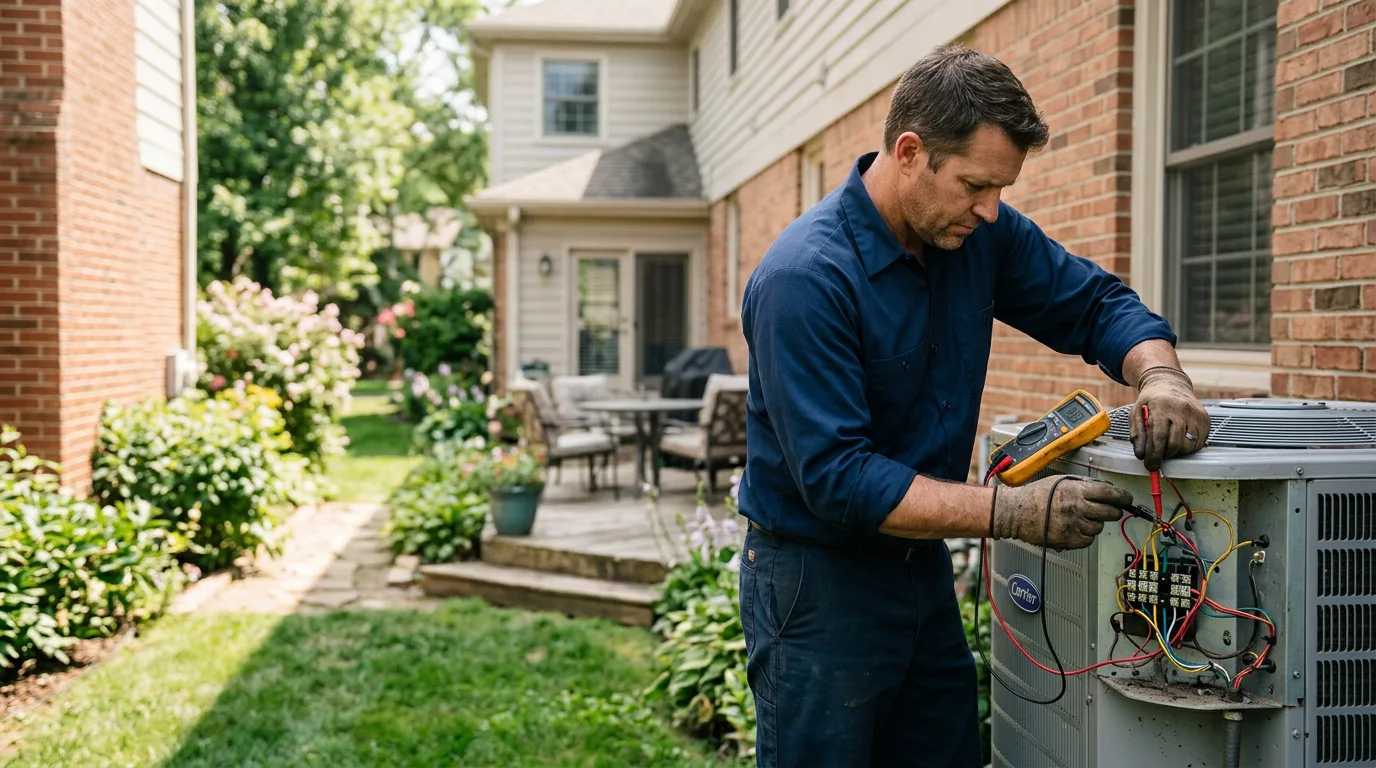 HVAC technician working near Mount Carmel, TN
